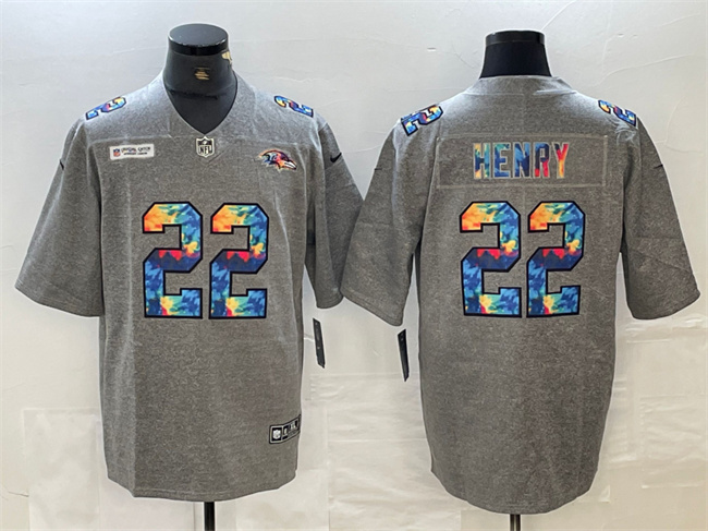 Men's Baltimore Ravens #22 Derrick Henry Grey Crucial Catch Limited Football Jersey Men's Baltimore Ravens #22 Derrick Henry Grey Crucial Catch Limited Football Jersey